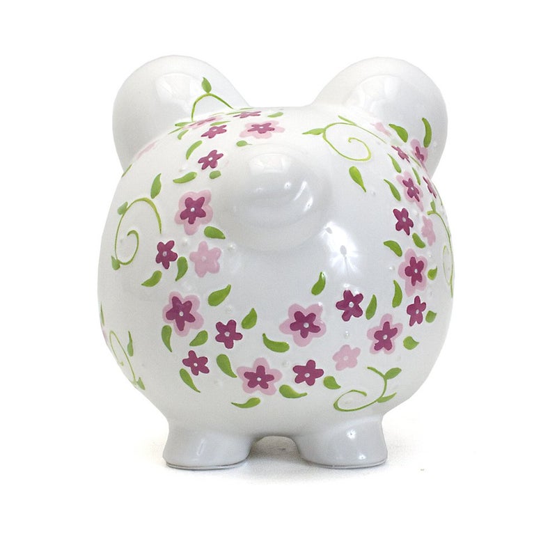 Child to Cherish Ceramic Piggy Bank for Girls, Shabby Chic - Image 2